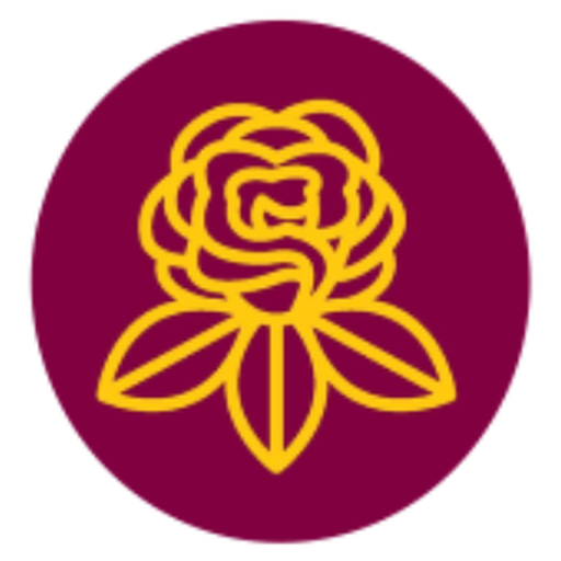 Caught Feelings rose logo